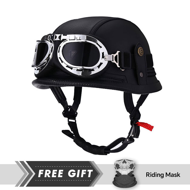 Motorcycle Gear In Store - Klassieke Half Gezichtshelm Bescherming Ventilatie Vier