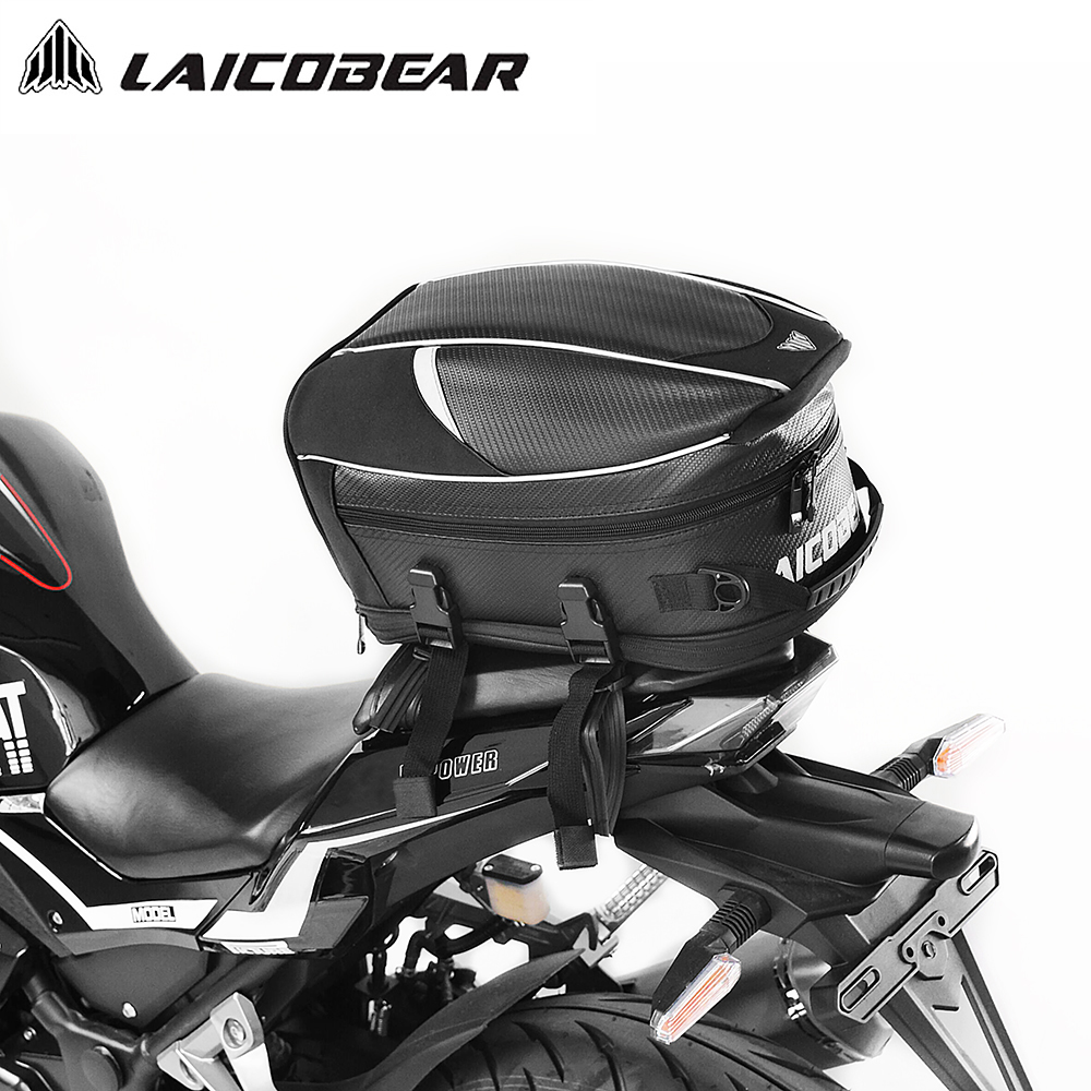 Motorcycle Gear Warehouse - Motorachtertas Zwart Motor Waterdichte staart Reizen