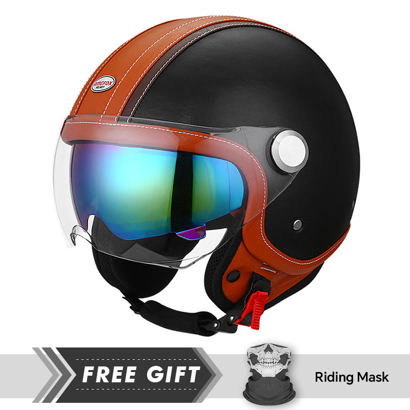 Motorcycle Gear In Store - Zwarte open motorhelmen Vintage DOT ECE