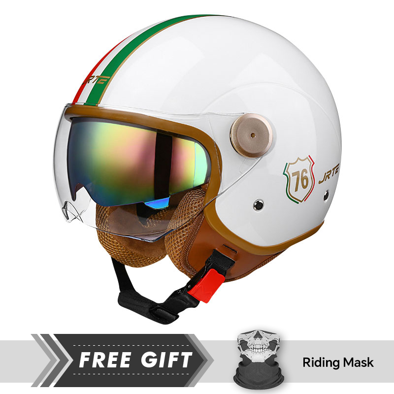 Motorcycle Gear In Store - DOT Goedgekeurde Open Helm Retro 3/4