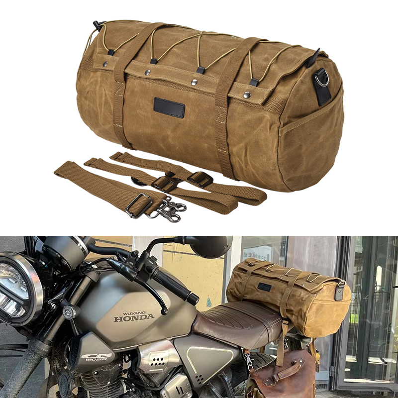 Motorcycle Gear Warehouse - Vintage motorfiets achterbanktas spatwaterdichte universele reistas