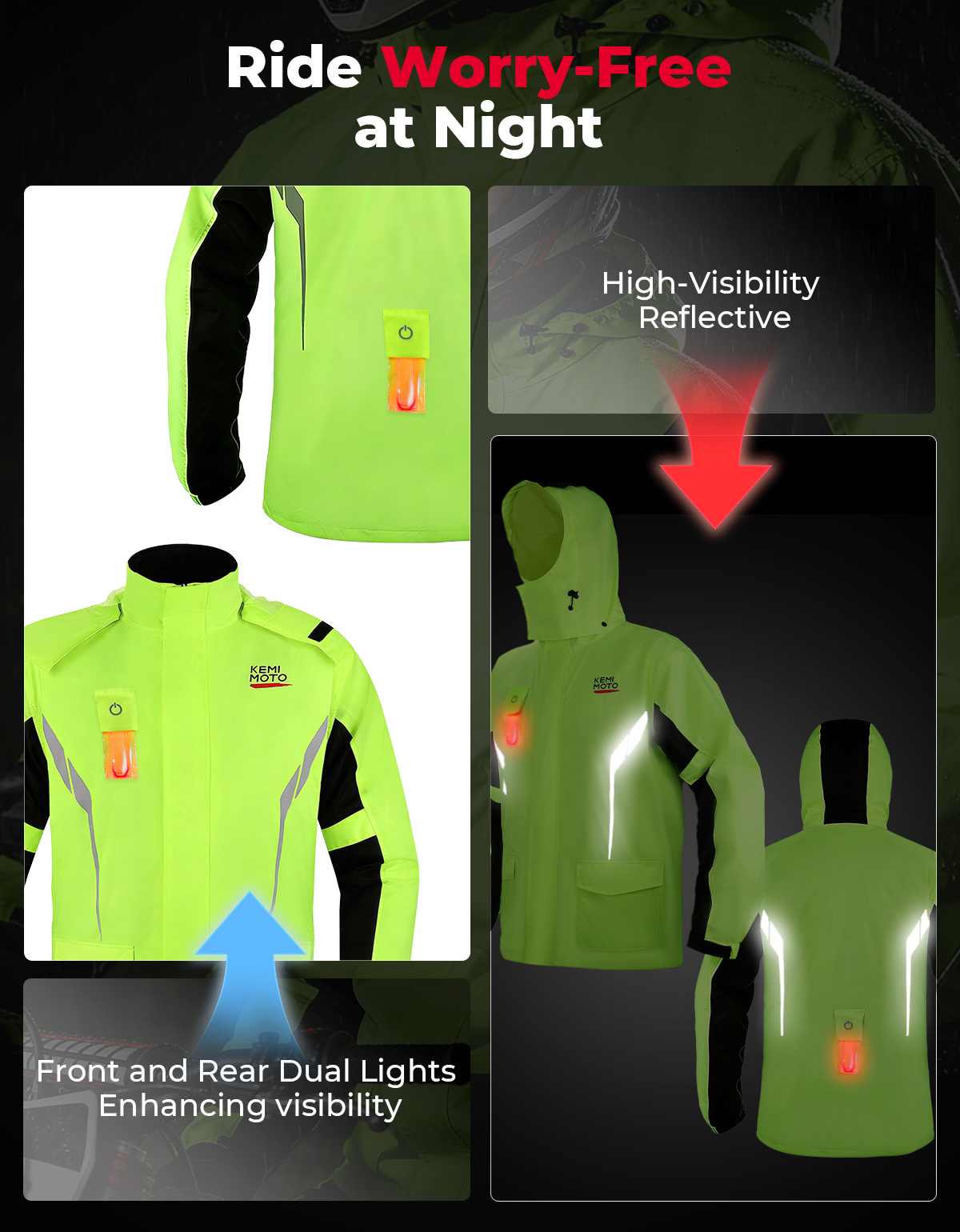 KEMIMOTO Unisex waterdichte re - Motorcycle Gear Jacket recensie en prijs