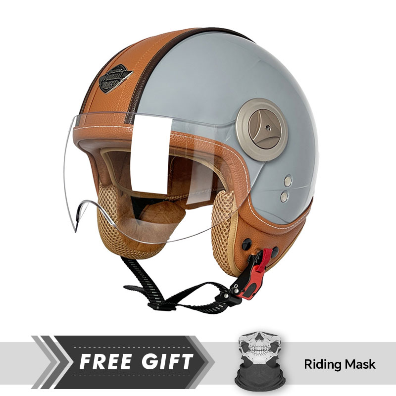 3/4 open helm Vintage open hel - Motorcycle Gear In Store recensie en prijs