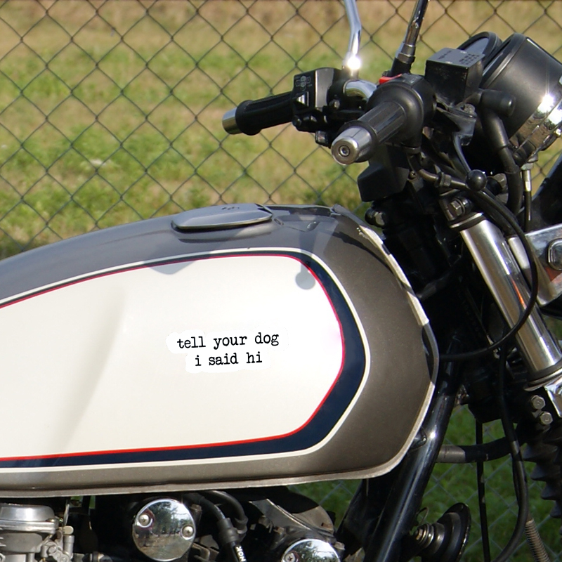 Creatieve Tekststickers Vertel - Motorcycle Gear For Dogs recensie en prijs