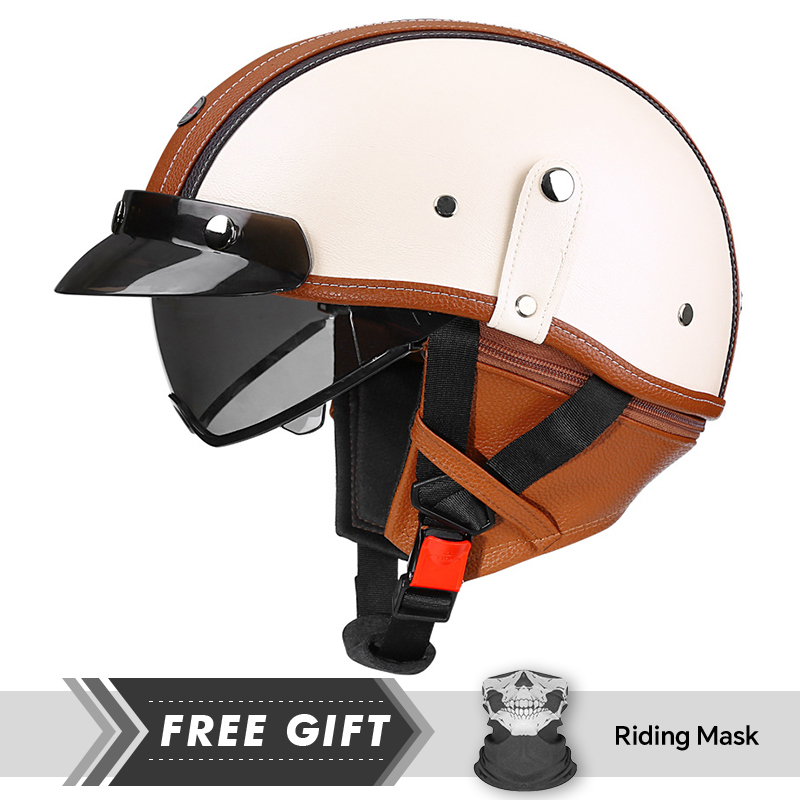 Heren retro motorfiets halve h - Motorcycle Gear In Store recensie en prijs