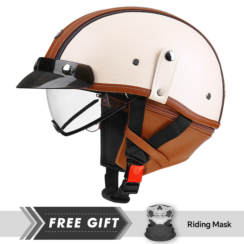 Volwassen Retro Half Face Helm - Motorcycle Gear In Store recensie en prijs